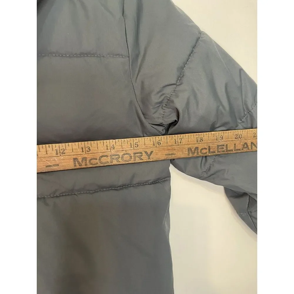 Crewcuts J. Crew Kids 6-7 Puffer Jacket Gray‎ Hooded Full Zip Fleece Lined